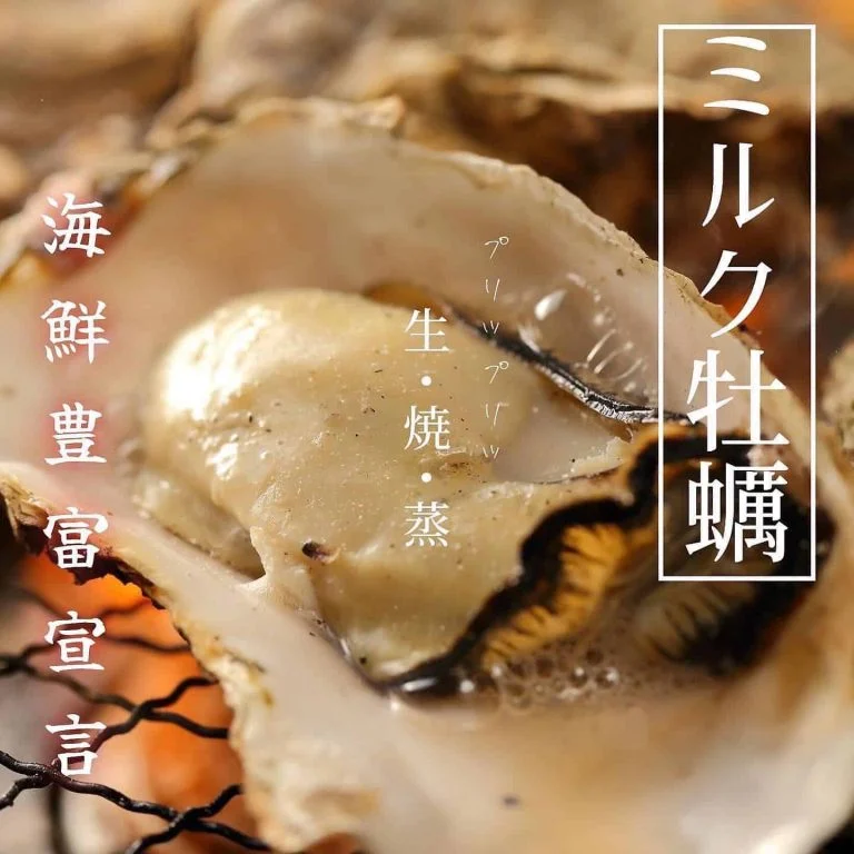 身入り抜群ミルク牡蠣🦪✨@北海道/札幌/居酒屋/個室/海鮮/焼鳥/喫煙可/人気/おすすめ/宴会/飲み放題/日本酒